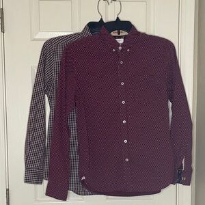 Men's Burgundy Button-Down Shirts